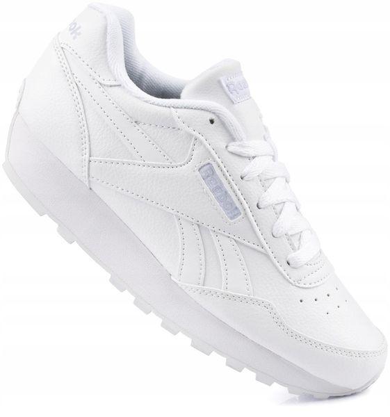 Damskie buty sportowe sneakersy ORTHOLITE REEBOK REWIND RUN. Białe buty sportowe na co dzień damskie Reebok, z aplikacjami, z materiału, trekkingowe. Za 219.00 zł.