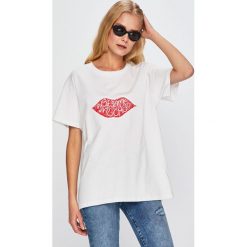 Silvian Heach - Top. Białe topy damskie Silvian Heach, m, z aplikacjami, z bawełny, bez kołnierzyka. W wyprzedaży za 129.90 zł.
