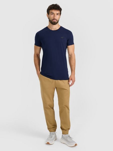 4F Spodnie dresowe joggery męskie - beżowe 3XL. Brązowe spodnie dresowe męskie 4f, bez wzorów, z dresówki. Za 159.99 zł.