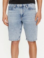 Calvin Klein Jeans Szorty jeansowe J30J324873 Niebieski Regular Fit. Niebieskie szorty męskie Calvin Klein Jeans, bez wzorów, z bawełny. Za 239.99 zł.