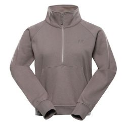 Bluza damska bawełniana Alpine Pro Negga. Brązowe bluzy bez kaptura damskie Alpine Pro, z bawełny. W wyprzedaży za 189.00 zł.