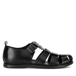 Sandały GINO ROSSI. Czarne sandały męskie Gino Rossi, bez zapięcia. Za 229.99 zł.