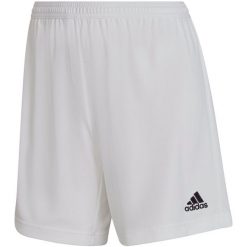 Spodenki damskie adidas Entrada 22. Białe szorty damskie Adidas, bez wzorów, z poliesteru, sportowe. Za 55.00 zł.