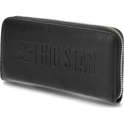 Czarny Modny Portfel Damski Big Star. Czarne portfele damskie Big Star Accessories, bez wzorów, ze skóry ekologicznej. Za 129.00 zł.