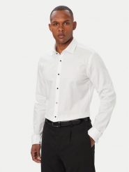 HUGO Koszula Kamir 50566484 Biały Slim Fit. Białe koszule męskie Hugo, m, bez wzorów, z bawełny, bez kołnierzyka, bez ramiączek. Za 549.99 zł.