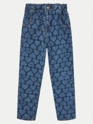 Guess Jeansy J4YA13 D4WF0 Niebieski Relaxed Fit. Niebieskie spodnie dziewczęce Guess, z bawełny. Za 129.99 zł.