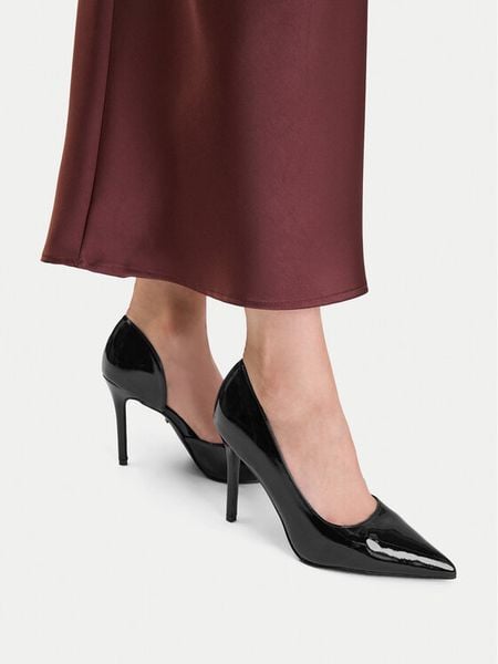 DeeZee Szpilki CEO-WSS21798-01 Czarny. Czarne szpilki DeeZee, bez wzorów, ze skóry, bez obcasa. Za 139.99 zł.