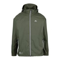 Kurtka Unisex Qikpac X Rozpinana. Czarne kurtki damskie Trespass, m, bez wzorów, z materiału, z kapturem. Za 123.99 zł.