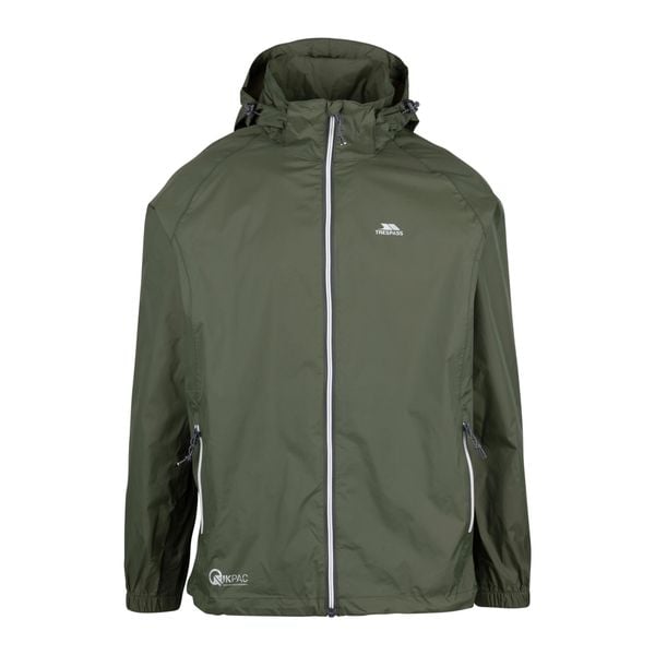 Kurtka Unisex Qikpac X Rozpinana. Czarne kurtki damskie Trespass, m, bez wzorów, z materiału, z kapturem. Za 123.99 zł.