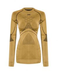 Koszulka damska X-BIONIC RADIACTOR 4.0. Żółte topy sportowe damskie X BIONIC, l, bez wzorów, z materiału, bez ramiączek. Za 739.99 zł.