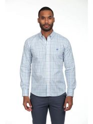 The Time of Bocha Koszula - Regular fit - w kolorze biało-błękitno-zielonym rozmiar: XL. Białe koszule męskie The Time of Bocha, xl, bez wzorów, z bawełny, bez kołnierzyka, bez ramiączek. Za 130.99 zł.