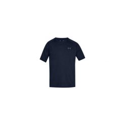 Męska koszulka Under Armour Tech Ss Tee 2.0 niebieska. Niebieskie t-shirty sportowe męskie Under Armour, m, z materiału, bez ramiączek, do piłki nożnej. Za 224.99 zł.