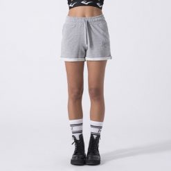 Ikoniczne Szorty Z Niezmieklej Bawelny Siwy Melanz Bawelna, Poliester. Szare szorty damskie Everlast, bez wzorów, z bawełny. Za 152.90 zł.