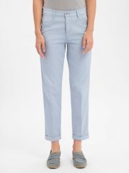 MAC spodnie materiałowe - Chino Kobiety Bawełna niebieski, 42. Niebieskie spodnie materiałowe damskie MAC, bez wzorów, z bawełny, biznesowe. Za 329.95 zł.