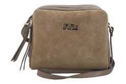 Listonoszka skórzana BARBERINI'S c. beżowa 710-9. Brązowe shopper bag damskie Barberinis, bez wzorów, ze skóry, na ramię, bez dodatków. Za 219.99 zł.
