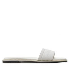 Klapki Calvin Klein. Białe klapki damskie CALVIN KLEIN, bez wzorów, bez obcasa. Za 329.99 zł.