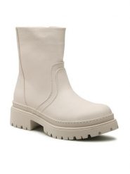 Jenny Fairy Botki WS5680-15 Beżowy. Brązowe botki damskie Jenny Fairy, ze skóry, bez obcasa, na płaskiej podeszwie, bez zapięcia. Za 101.99 zł.