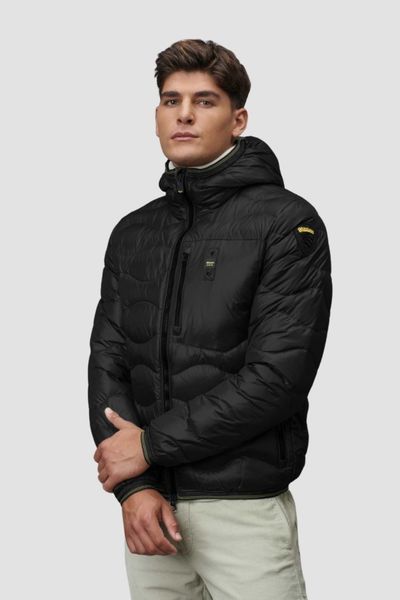BLAUER Czarna męska kurtka Wave Short Jackets, Rozmiar 3XL. Czarne kurtki męskie Blauer USA, na zimę, l, bez wzorów, z poliamidu, bez kaptura. W wyprzedaży za 1,235.99 zł.