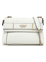 Guess Torebka w kolorze białym - 25 x 16 x 8 cm rozmiar: onesize. Białe torebki klasyczne damskie Guess, z aplikacjami, z materiału, bez dodatków. Za 395.31 zł.