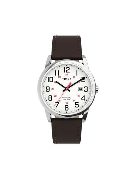 Timex Zegarek Easy Reader Classic TW2Y12600 Brązowy. Brązowe, analogowe zegarki męskie Timex. Za 379.99 zł.
