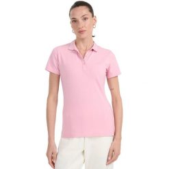 Koszulka damska polo 4F F365 jasny róż 4FWMM00TPTSF365 56S ROZMIAR 2XL. Czerwone bluzki damskie 4f, s, bez wzorów, biznesowe, bez kołnierzyka, bez ramiączek. Za 66.90 zł.