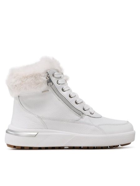 Geox Trzewiki D Dalyla B Abx A D26QSA 00046 C1000 Biały. Białe botki damskie Geox, ze skóry, bez obcasa, na płaskiej podeszwie, bez zapięcia. Za 429.99 zł.