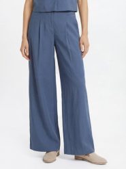 Msch Copenhagen spodnie plisowane - Frode Kobiety Sztuczne włókno niebieski, S. Niebieskie spodnie materiałowe damskie MSCH Copenhagen, bez wzorów, z włókna, eleganckie. Za 279.95 zł.