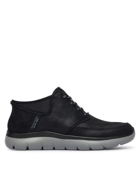 Skechers Półbuty Summits-Siegul 232927/BKCC Czarny. Czarne półbuty męskie Skechers, ze skóry, bez zapięcia. Za 359.99 zł.
