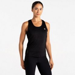 Koszulka fitness bez rękawów damska Modernize II. Czarne topy sportowe damskie Dare 2b, xs, bez wzorów, z elastanu, bez ramiączek. Za 146.00 zł.