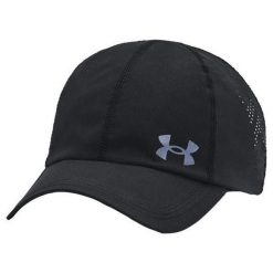 Czapka z daszkiem męska Under Armour Launch Adjustable Cap. Czarne czapki męskie Under Armour, bez wzorów, sportowe. Za 91.10 zł.