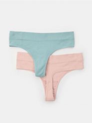 Stringi typu tanga 2 pack - wielobarwny. Czerwone stringi damskie Sinsay, l, bez wzorów. Za 19.99 zł.