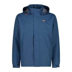 Kurtka wodoodporna CMP. Niebieskie kurtki męskie CMP, bez wzorów, z puchu, sportowe, bez kaptura. Za 323.50 zł.