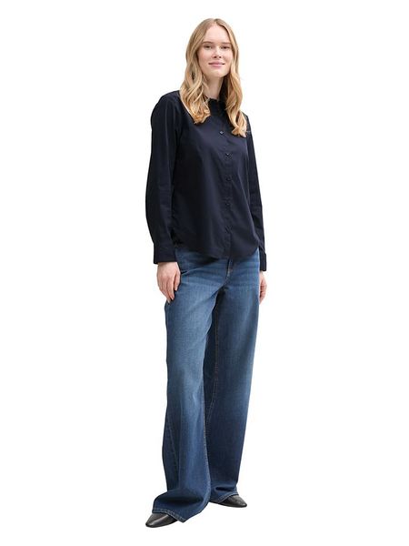 Tom Tailor Koszula w kolorze granatowym rozmiar: 36. Niebieskie koszule damskie Tom Tailor, bez wzorów, bez kołnierzyka, bez ramiączek. Za 66.00 zł.