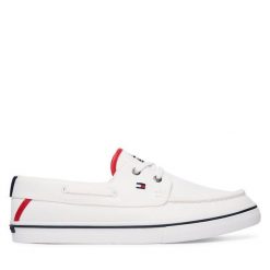 Tenisówki Tommy Hilfiger. Białe trampki i tenisówki męskie Tommy Hilfiger, bez wzorów, bez zapięcia. Za 369.99 zł.