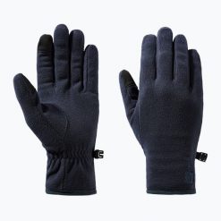 Rękawiczki trekkingowe Jack Wolfskin Real Stuff. Niebieskie rękawiczki damskie Jack Wolfskin, bez wzorów. Za 119.99 zł.