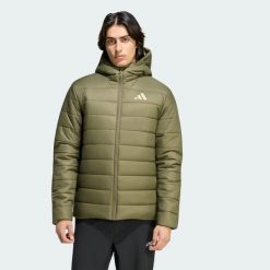 Kurtka z kapturem z ociepleniem Terrex Multi Essentials CLIMAWARM. Czarne kurtki męskie Adidas, l, bez wzorów, z materiału, klasyczne, z kapturem. Za 439.00 zł.