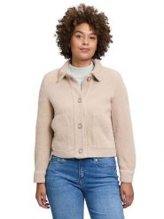 CARTOON Kurtka koszulowa w kolorze kremowym rozmiar: 42. Brązowe kurtki damskie Cartoon, bez wzorów, bez kaptura. Za 160.96 zł.