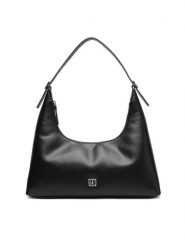 Calvin Klein Torebka Emblem Hw Lthr Shoulder Bag LV04F3262G Czarny. Czarne torebki klasyczne damskie CALVIN KLEIN, bez wzorów, ze skóry, bez dodatków. Za 799.99 zł.
