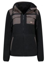 Geographical Norway Kurtka polarowa "Toulouse" w kolorze antracytowo-czarnym rozmiar: XL. Czarne kurtki damskie Geographical Norway, xl, bez wzorów, z polaru, bez kaptura. Za 183.15 zł.