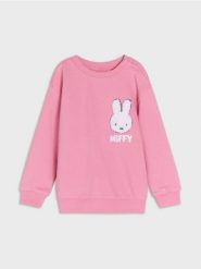 Bluza Miffy - różowy. Czerwone bluzy i bluzki niemowlęce Sinsay, bez wzorów, bez ramiączek, bez kaptura. W wyprzedaży za 9.99 zł.