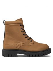 Tommy Hilfiger Trapery Casual Hilfiger Chunk Z Nbk Boot FM0FM05149 Brązowy. Brązowe buty zimowe męskie Tommy Hilfiger, z nubiku, bez zapięcia. Za 489.99 zł.