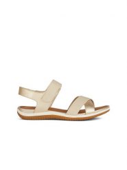 Geox Sandały "Vega" w kolorze złoto-kremowym rozmiar: 37. Brązowe sandały damskie Geox, bez wzorów, bez obcasa. Za 174.02 zł.