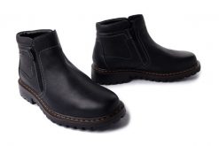 JOSEF SEIBEL Chance 55 21955 PL66 100 crazy horse/schwarz, botki męskie. Czarne buty zimowe męskie Josef Seibel, na zimę, ze skóry, bez zapięcia. Za 449.90 zł.