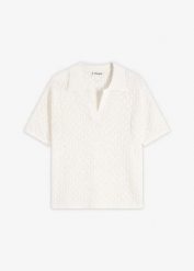 Sweter ażurowy. Białe swetry klasyczne damskie bonprix, bez kołnierzyka. Za 49.99 zł.