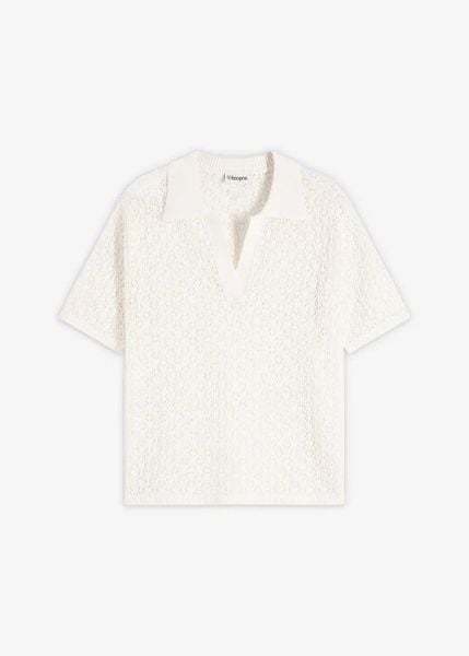 Sweter ażurowy. Białe swetry klasyczne damskie bonprix, bez kołnierzyka. Za 49.99 zł.