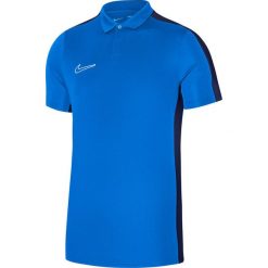 Koszulka treningowa męska Nike DF Academy 23 SS Polo. Niebieskie koszulki polo męskie Nike, m, bez ramiączek, do piłki nożnej. Za 145.00 zł.