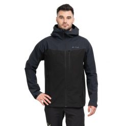 Kurtka wspinaczkowa męska Rom Hoody. Czarne kurtki męskie Marmot, l, bez wzorów, z gore-texu, sportowe, z kapturem. Za 1,199.99 zł.