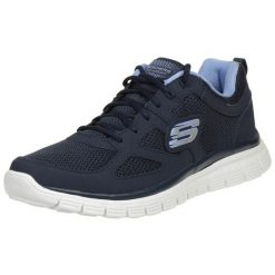 Buty do chodzenia męskie, Skechers Burns Agoura. Niebieskie buty sportowe na co dzień męskie Skechers, bez zapięcia, na fitness i siłownię. Za 219.99 zł.