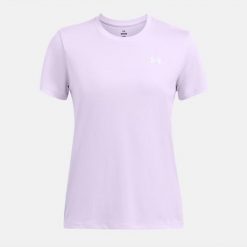 Koszulka szybkoschnąca damska Under Armour UA Tech Twist SS. Fioletowe t-shirty damskie Under Armour, xs, bez wzorów, bez kołnierzyka. Za 98.99 zł.