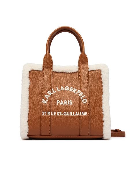 KARL LAGERFELD Torebka B4W30089 Brązowy. Brązowe torebki klasyczne damskie Karl Lagerfeld, bez wzorów, ze skóry, bez dodatków. Za 729.99 zł.
